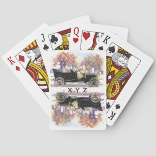 Aangepaste monogram spelkaarten voor personenauto' pokerkaarten
