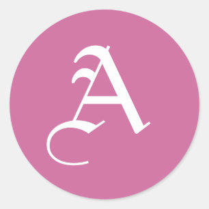 Aangepaste monogram-stickers ronde sticker