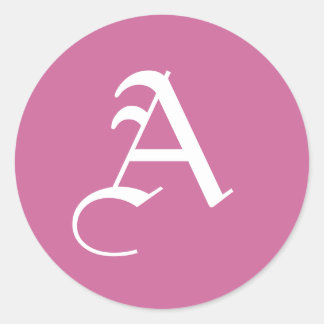 Aangepaste monogram-stickers ronde sticker