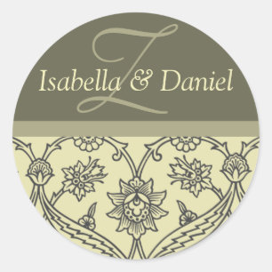 Aangepaste monogram stickers voor enveloppen