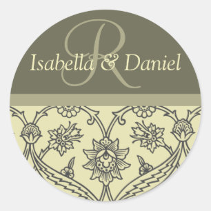 Aangepaste monogram stickers voor enveloppen