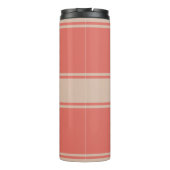 Aangepaste monogram Stripes Pattern-tumbler Thermosbeker (Achterkant)