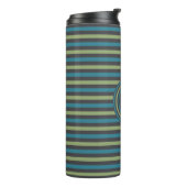 Aangepaste monogram strippatroon thermosbeker (Gedraaid links)
