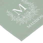 Aangepaste Monogram Tafelloper – gepersonaliseerd (Hoek)