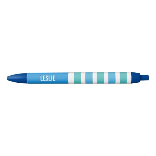 Aangepaste monogram tapepatroon blauwe inkt pen (Voorkant)