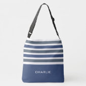 Aangepaste monogram tapepatroon tapes crossbody tas (Achterkant)