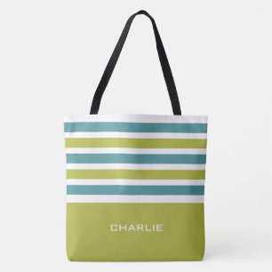 Aangepaste monogram tapepatroon tapes tote bag