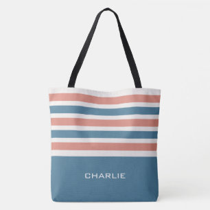 Aangepaste monogram tapepatroon tapes tote bag