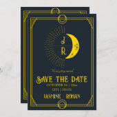 Aangepaste Monogram tarot kaart bruiloft opslaan v (Voorkant / Achterkant)