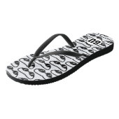 Aangepaste monogram teenslippers met zwembril afdr (Schuin)