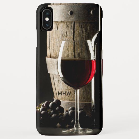 Aangepaste monogram-telefoondoosjes van Wine Lover Case-Mate iPhone Case (Achterkant)