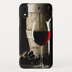 Aangepaste monogram-telefoondoosjes van Wine Lover iPhone XR Hoesje