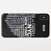 Aangepaste monogram-telefoongevallen in New York Case-Mate iPhone Case (Achterkant (horizontaal))