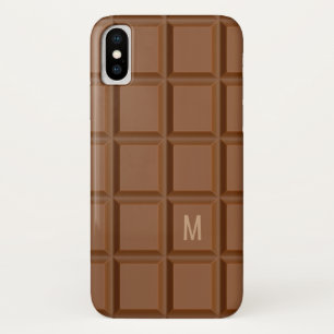 Aangepaste monogram-telefoongevallen met "Chocolat iPhone X Hoesje