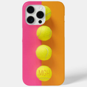Aangepaste Monogram Tennisballen iPhone 15 Pro Max Hoesje