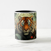 Aangepaste Monogram Tigers illustratie Mok (Midden)