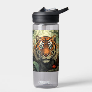 Aangepaste Monogram Tigers illustratie Waterfles
