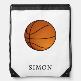 Aangepaste Monogram Trekkoord tas met Basketbal