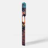 Aangepaste Monogram Tropical Beach Sunset Case-Mate iPhone Case (Achterkant / Rechts)