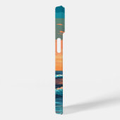 Aangepaste Monogram Tropical Beach Sunset Case-Mate iPhone Case (Achterkant / Rechts)