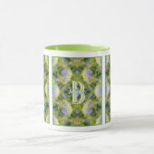 Aangepaste Monogram Uw Initiële Naam Hydrangea Blo Mok (Midden)