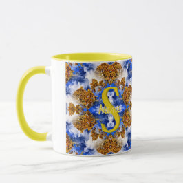 Aangepaste Monogram Uw Initiële Naam Kleurrijke Ku Mok