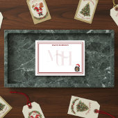 Aangepaste Monogram Vakantie Teckel Santa Hat Post-it® Notes