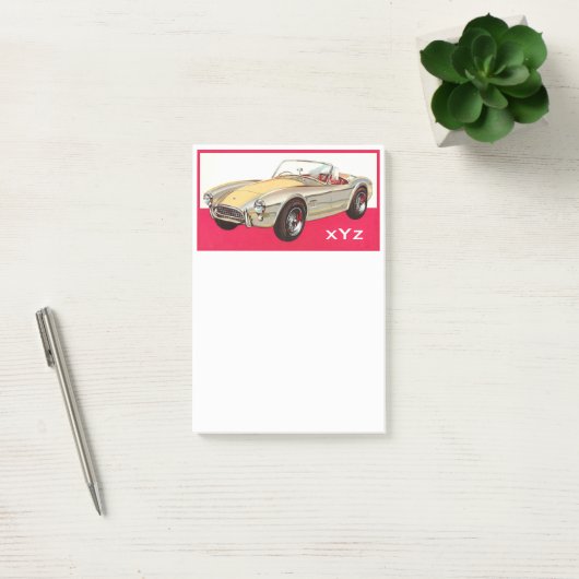 Aangepaste monogram van de auto Post-it notes (Kantoor)