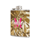 Aangepaste Monogram Verjaardag Gift Vrouw, Bruid,  Heupfles (Links)