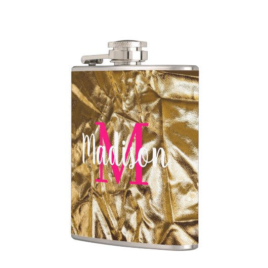 Aangepaste Monogram Verjaardag Gift Vrouw, Bruid,  Heupfles (Links)