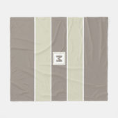 Aangepaste monogram vleece Blanket Fleece Deken (Voorkant (Horizontaal))