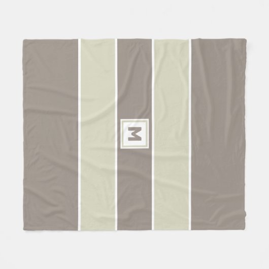 Aangepaste monogram vleece Blanket Fleece Deken (Voorkant (Horizontaal))