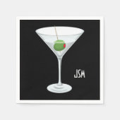 Aangepaste Monogram Vodka Gin Martini Cocktail Dri Servet (Voorkant)