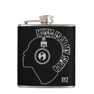 Aangepaste monogram voor muziek heupfles