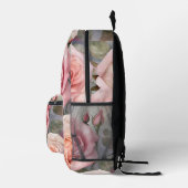 Aangepaste Monogram Waterverf Rozen Rugzak (Rechts)