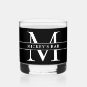 Aangepaste monogram whisky glas (Achterkant)