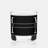 Aangepaste monogram whisky glas (Links)