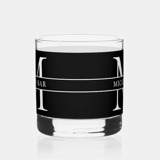Aangepaste monogram whisky glas (Links)