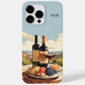 Aangepaste Monogram Wijnliefhebber Case-Mate iPhone Case (Achterkant)