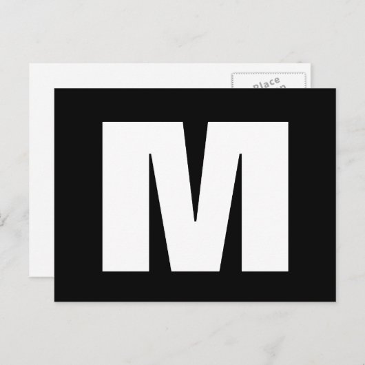 Aangepaste monogram wijziging van adresbewegende b briefkaart (Voorkant / Achterkant)