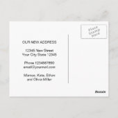 Aangepaste monogram wijziging van adresbewegende b briefkaart (Achterkant)