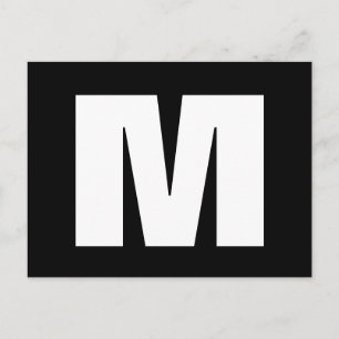 Aangepaste monogram wijziging van adresbewegende b briefkaart