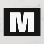 Aangepaste monogram wijziging van adresbewegende b briefkaart (Voorkant)