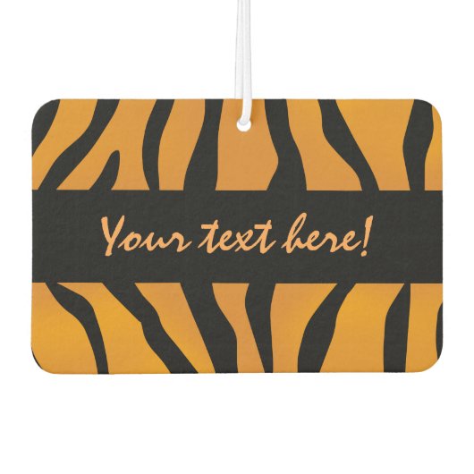 Aangepaste monogram Wilde Ding Tiger Stripes Luchtverfrisser (Voorkant)