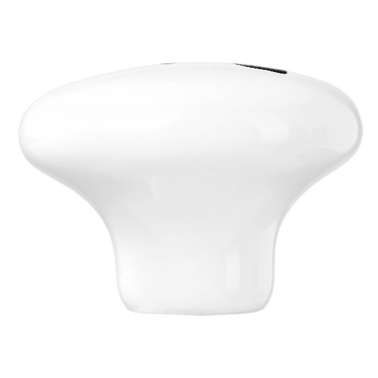 Aangepaste  monogram witte keramische knoppen (Zijkant)