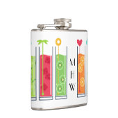 Aangepaste monogram zomersap heupfles (Rechts)