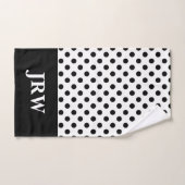 Aangepaste monogram zwarte en witte doekdoekset bad handdoek (Handdoek)