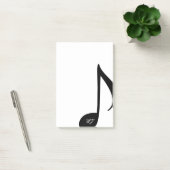 Aangepaste monogram zwarte en witte muzieknoot post-it® notes (Kantoor)