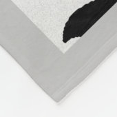 Aangepaste monogram zwarte en witte zebrastripes fleece deken (Hoek)