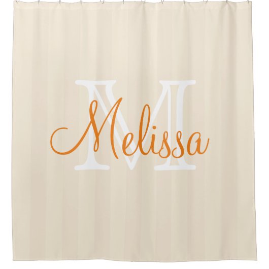 Aangepaste Monogrammed Douchegordijn - Naam Initia (Voorkant)